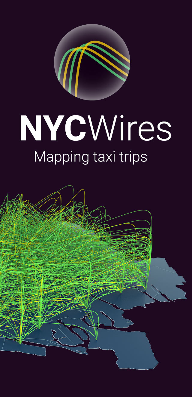Das Tietelbild von NYC Wires - Mapping Taxi Trips.